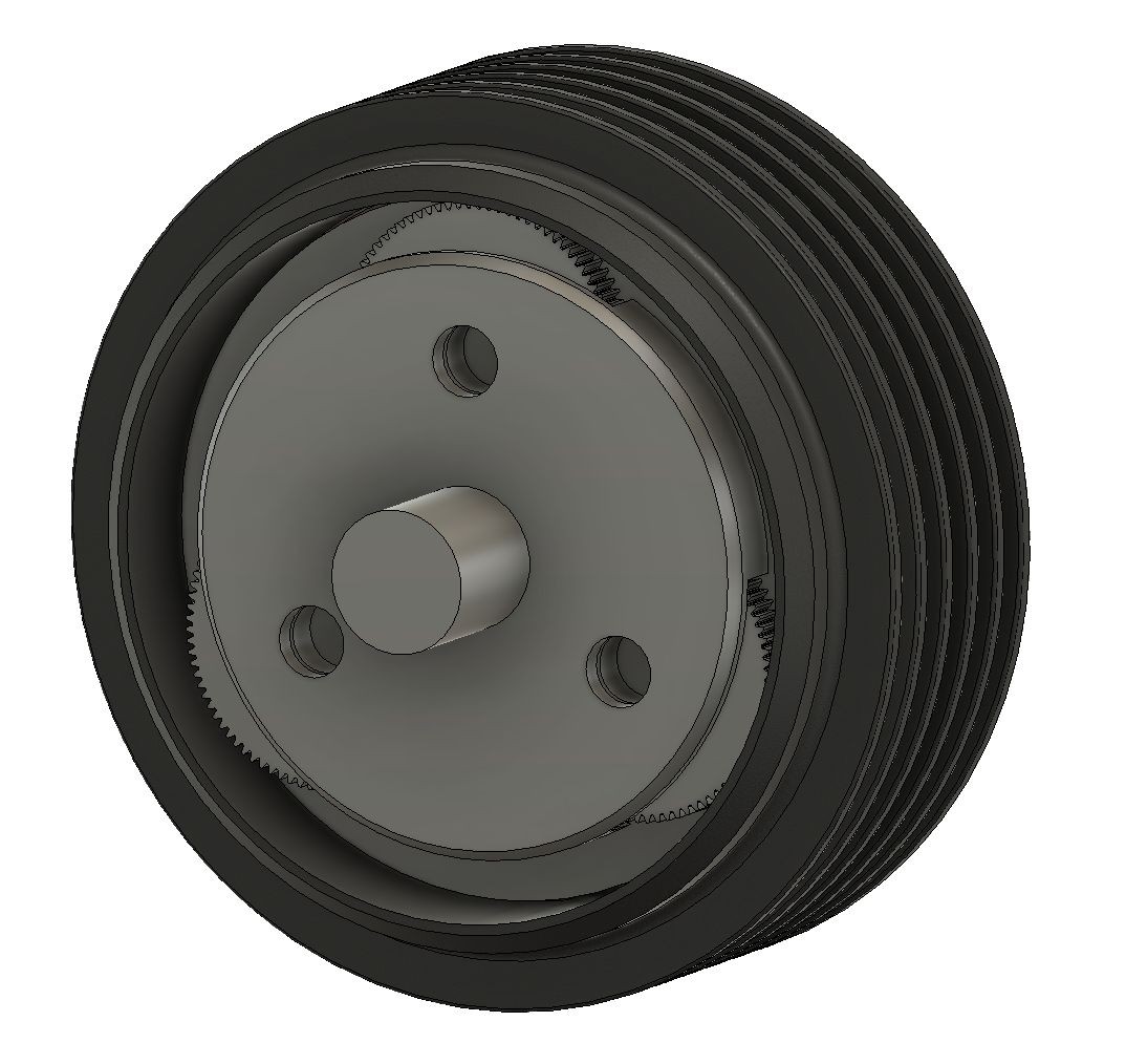 Axial Flux Machine — CAD rear view