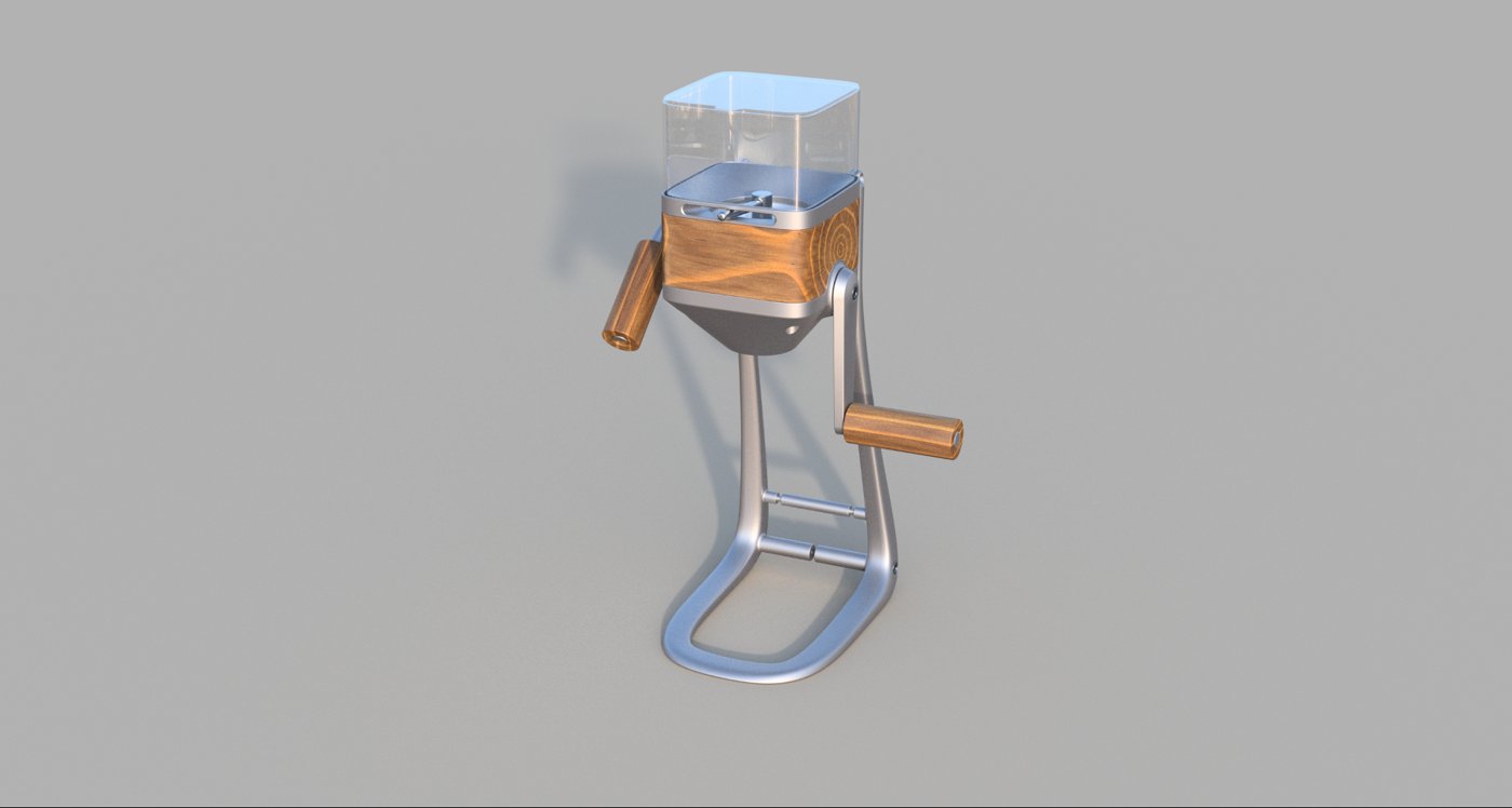 Manual Coffee Grinder — CAD rendering